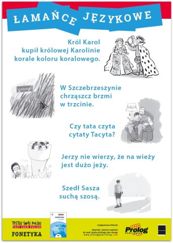 Plakat "Łamańce językowe"