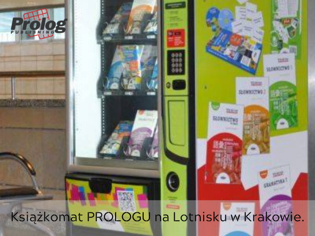Książkomat PROLOGU na Lotnisku w Krakowie. 